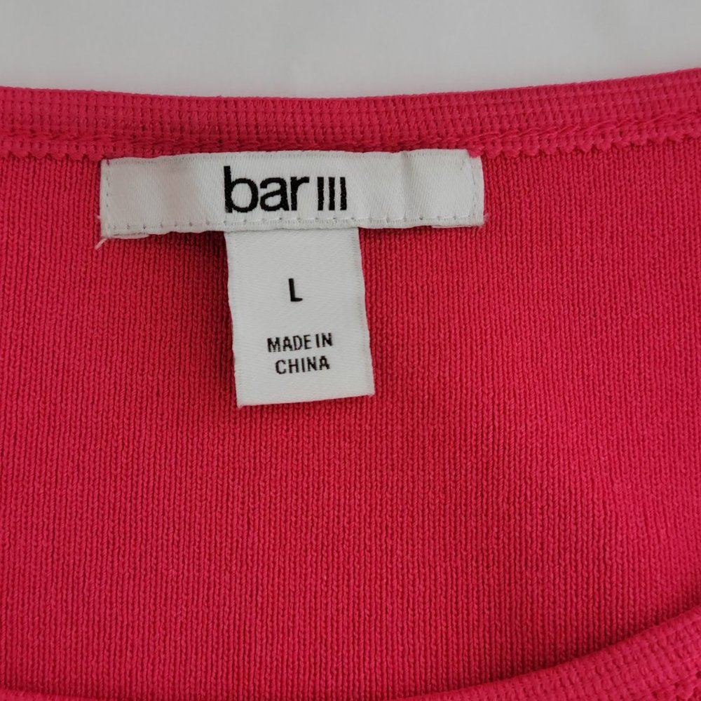 BAR III pretty in paint cropped top pink Sz L NEW - Picture 5 of 6